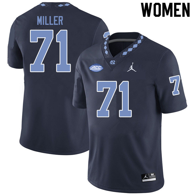 Jordan Brand Women #71 Triston Miller North Carolina Tar Heels College Football Jerseys Sale-Black - Click Image to Close